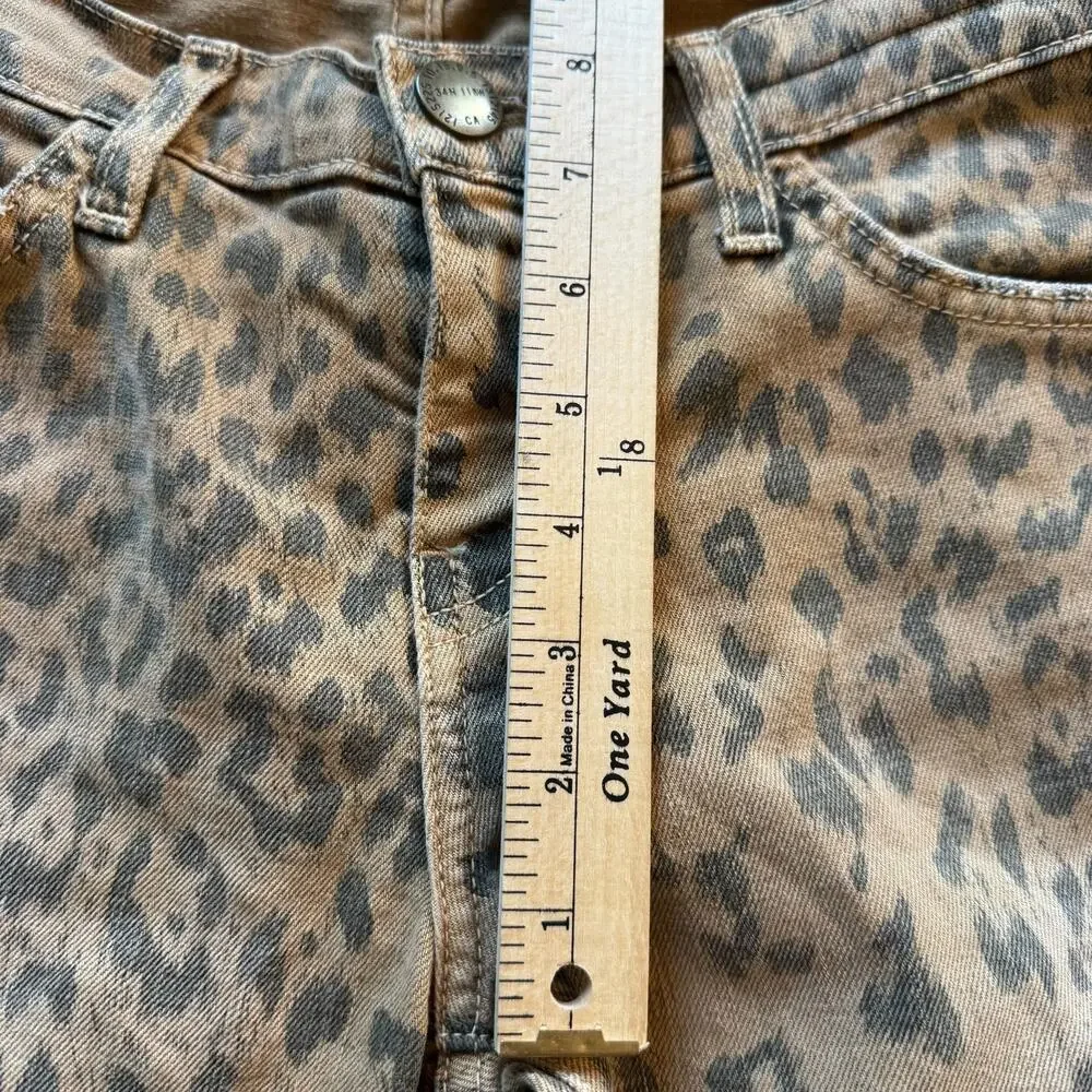 Current/Elliott The Stiletto Leopard Print Skinny Jeans Size 29 Animal Print
